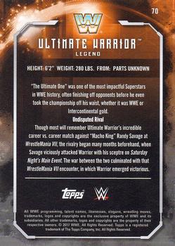 2017 Topps WWE Undisputed #70 Ultimate Warrior Back