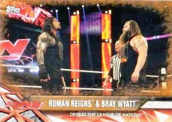 2017 Topps WWE Road To Wrestlemania - Bronze #77 Roman Reigns / Bray Wyatt Front