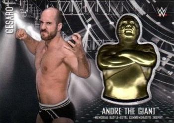 2017 Topps WWE Road To Wrestlemania - Andre the Giant Battle Royal Commemorative Trophy Relics #NNO Cesaro Front