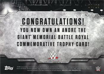 2017 Topps WWE Road To Wrestlemania - Andre the Giant Battle Royal Commemorative Trophy Relics Silver #NNO Cesaro Back