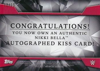 2017 Topps WWE Road To Wrestlemania - Autograph Kiss Cards #NNO Nikki Bella Back