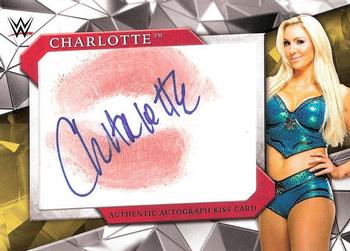 2017 Topps WWE Road To Wrestlemania - Autograph Kiss Cards Gold #NNO Charlotte Front