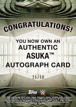 2017 Topps WWE Road To Wrestlemania - Autographs Blue #NNO Asuka Back