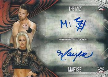 2017 Topps WWE Road To Wrestlemania - Dual Autographs #NNO The Miz / Maryse Front