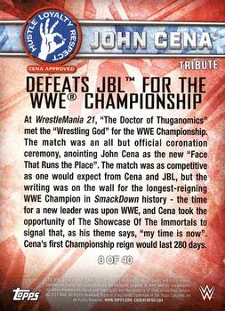 2017 Topps WWE Road To Wrestlemania - John Cena Tribute #8 John Cena Back