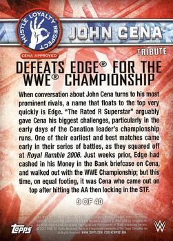 2017 Topps WWE Road To Wrestlemania - John Cena Tribute #9 John Cena Back