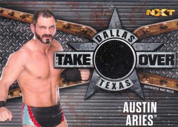 2017 Topps WWE Road To Wrestlemania - NXT Takeover: Dallas Mat Relics #NNO Austin Aries Front