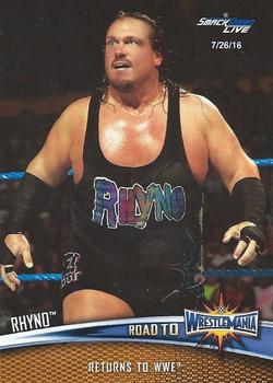2017 Topps WWE Road To Wrestlemania - Road to Wrestlemania 33 #RTW-3 Rhyno Front