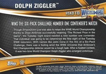 2017 Topps WWE Road To Wrestlemania - Road to Wrestlemania 33 #RTW-4 Dolph Ziggler Back