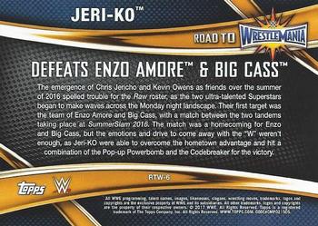 2017 Topps WWE Road To Wrestlemania - Road to Wrestlemania 33 #RTW-6 Jeri-KO Back