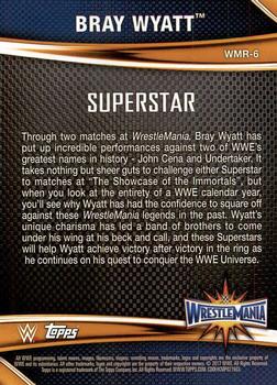 2017 Topps WWE Road To Wrestlemania - WrestleMania 33 Roster #WMR-6 Bray Wyatt Back