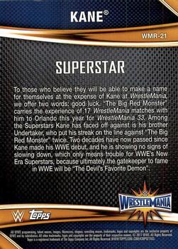 2017 Topps WWE Road To Wrestlemania - WrestleMania 33 Roster #WMR-21 Kane Back