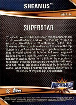 2017 Topps WWE Road To Wrestlemania - WrestleMania 33 Roster #WMR-34 Sheamus Back
