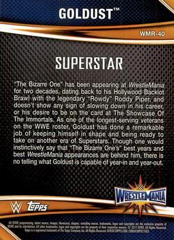 2017 Topps WWE Road To Wrestlemania - WrestleMania 33 Roster #WMR-40 Goldust Back