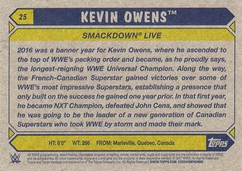 2017 Topps WWE Heritage #25 Kevin Owens Back