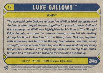 2017 Topps WWE Heritage #28 Luke Gallows Back