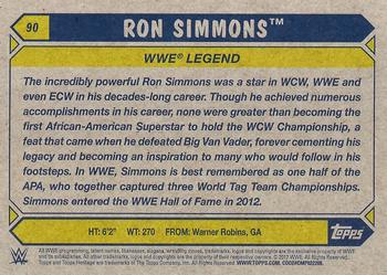 2017 Topps WWE Heritage #90 Ron Simmons Back