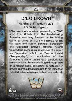 2017 Topps Legends of WWE #23 D'Lo Brown Back