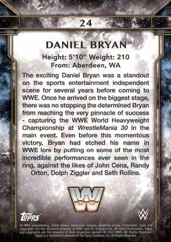 2017 Topps Legends of WWE #24 Daniel Bryan Back
