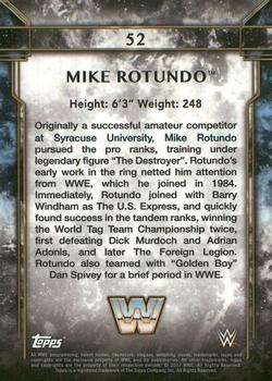 2017 Topps Legends of WWE #52 Mike Rotundo Back
