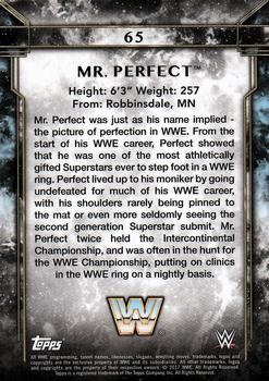 2017 Topps Legends of WWE #65 Mr. Perfect Back