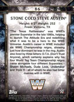 2017 Topps Legends of WWE #86 Stone Cold Steve Austin Back