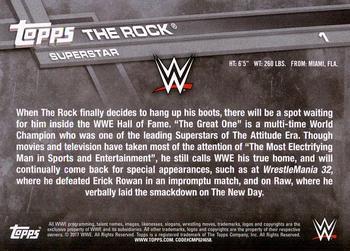 2017 Topps WWE - Bronze #1 The Rock Back