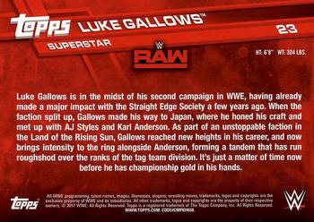 2017 Topps WWE - Bronze #23 Luke Gallows Back