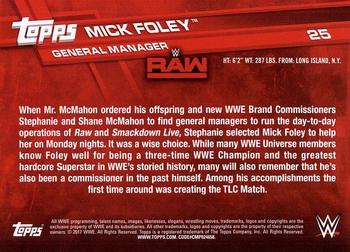 2017 Topps WWE - Bronze #25 Mick Foley Back