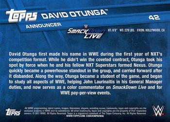 2017 Topps WWE - Bronze #42 David Otunga Back