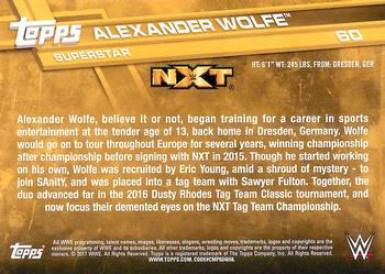2017 Topps WWE - Bronze #60 Alexander Wolfe Back