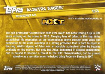 2017 Topps WWE - Bronze #63 Austin Aries Back