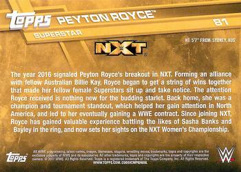 2017 Topps WWE - Bronze #81 Peyton Royce Back