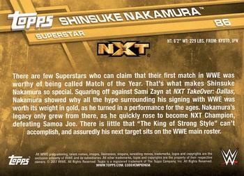 2017 Topps WWE - Bronze #86 Shinsuke Nakamura Back