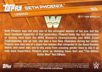 2017 Topps WWE - Bronze #93 Beth Phoenix Back