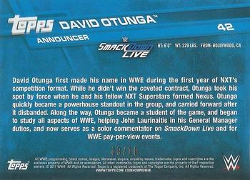 2017 Topps WWE - Gold #42 David Otunga Back