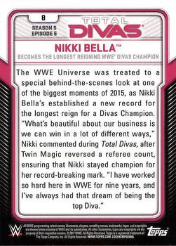 2017 Topps WWE - Total Divas #8 Nikki Bella Back