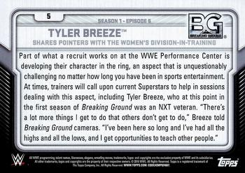 2017 Topps WWE - Breaking Ground #5 Tyler Breeze Back