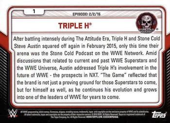 2017 Topps WWE - Stone Cold Podcast #1 Triple H Back