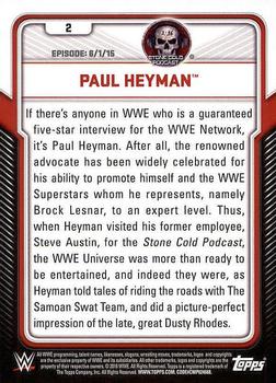 2017 Topps WWE - Stone Cold Podcast #2 Paul Heyman Back