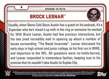 2017 Topps WWE - Stone Cold Podcast #4 Brock Lesnar Back