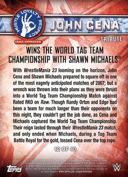 2017 Topps WWE - John Cena Tribute Part 2 #12 Wins the World Tag Team Championship with Shawn Michaels Back
