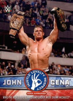 2017 Topps WWE - John Cena Tribute Part 2 #12 Wins the World Tag Team Championship with Shawn Michaels Front