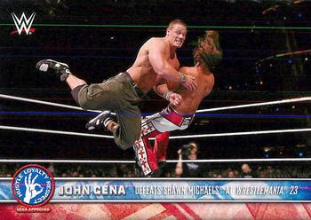 2017 Topps WWE - John Cena Tribute Part 2 #13 Defeats Shawn Michaels at WrestleMania 23 Front