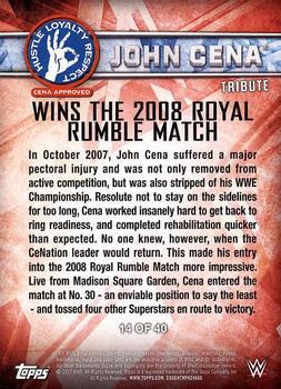2017 Topps WWE - John Cena Tribute Part 2 #14 Wins the 2008 Royal Rumble Match Back