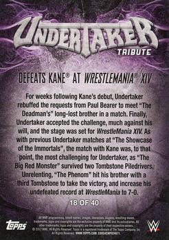 2017 Topps WWE - Undertaker Tribute Part 2 #18 Defeats Kane at WrestleMania XIV Back