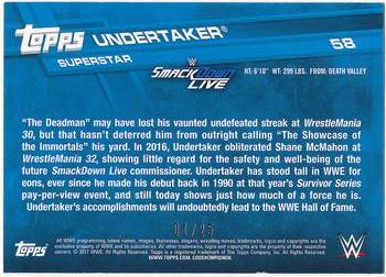 2017 Topps WWE - Autographs Silver #58 Undertaker Back