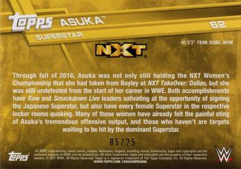 2017 Topps WWE - Autographs Silver #62 Asuka Back
