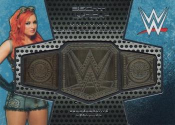 2017 Topps WWE - Commemorative Championship Belt Relics Blue #NNO Becky Lynch Front
