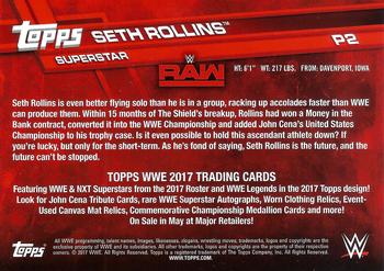2017 Topps WWE - Promos #P2 Seth Rollins Back
